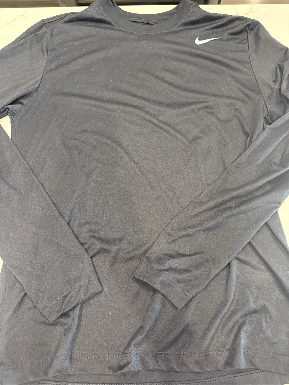 Nike Black Long-Sleeve Dri-FIT Athletic Crew